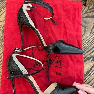 Christian Louboutin Uptown Double Black Patent/Suede